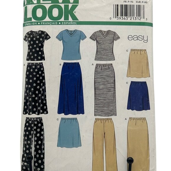 New Look Sewing Pattern 6730 A-S/XL Easy Beginner Tops Skirts Pants - Picture 1 of 2